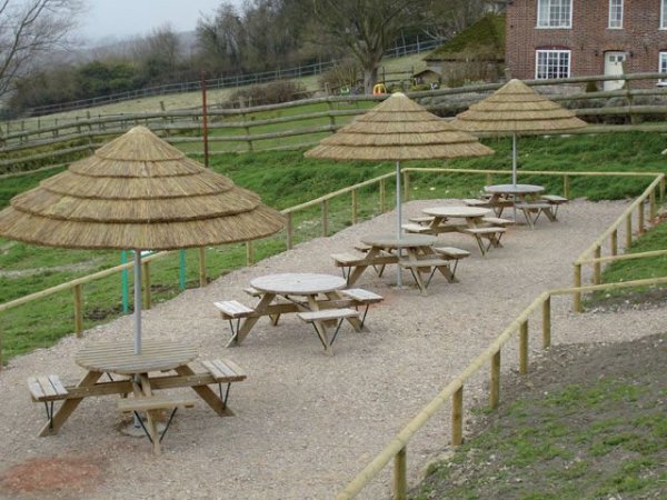 江苏农家乐芦苇杆茅草伞案例