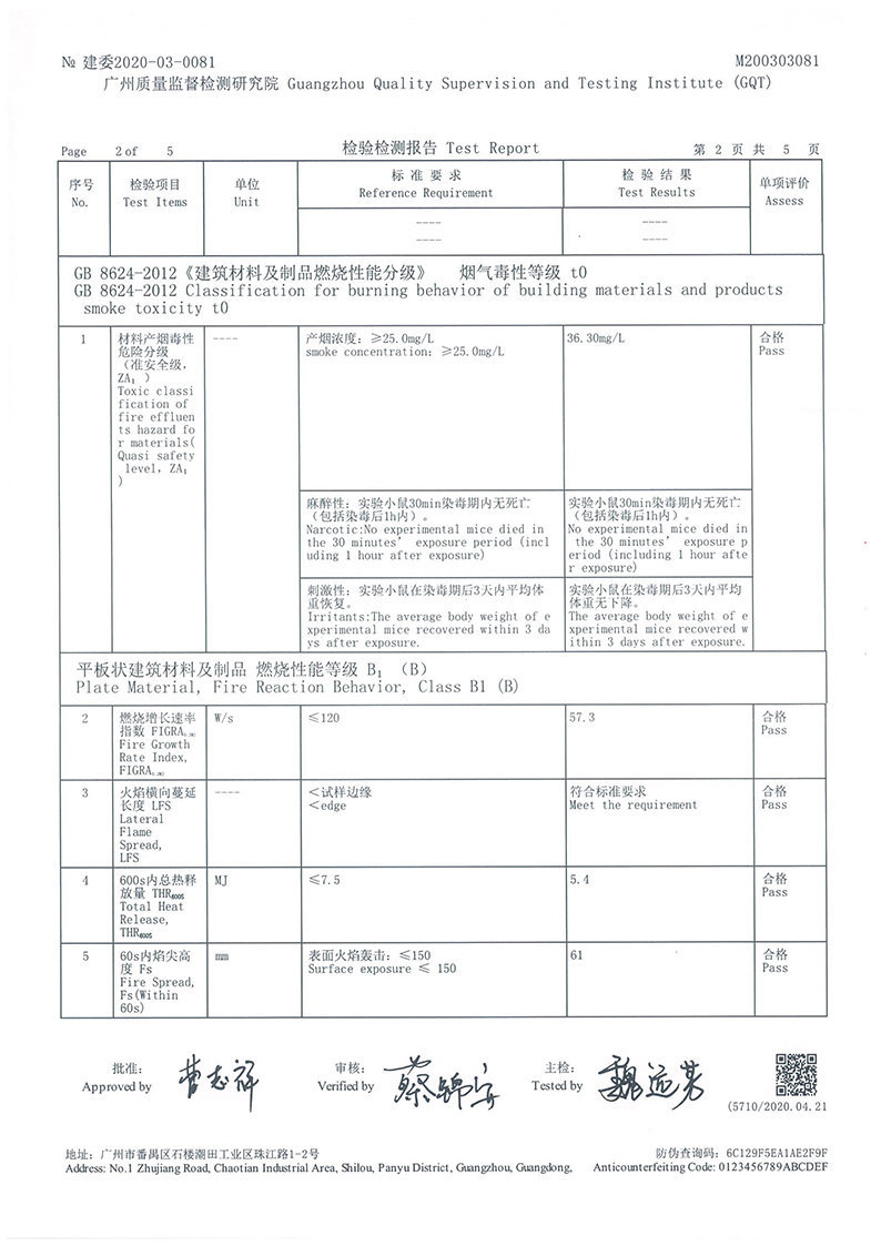 科佰仿真茅草抗老化检测报告