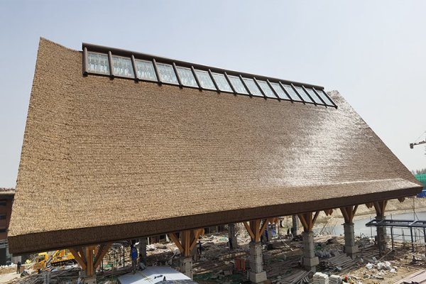 渔田小镇仿真茅草案例